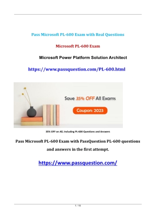 Microsoft PL-600 Updated Exam Questions 2023