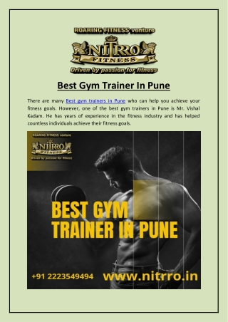 Best Gym Trainer In Pune