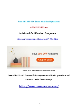 Refractory Personnel API-936 Exam Questions