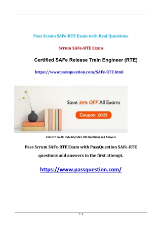 SAFe-RTE Certified SAFe Release Train Engineer (RTE) Exam Questions