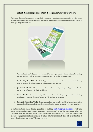 What Advantages Do Best Telegram Chatbots Offer?
