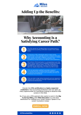 Adding Up the Benefits: Why Accounting is a Satisfying Career Path