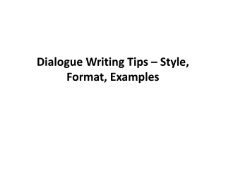 Dialogue Writing Tips – Style, Format, Examples