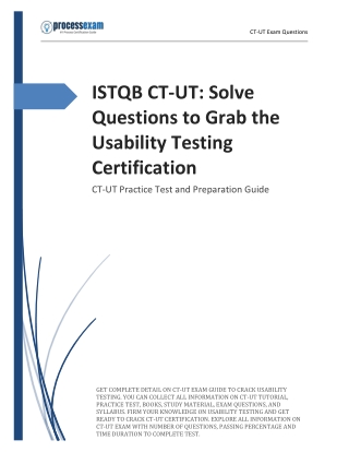 ISTQB CT-UT: Solve Questions to Grab the Usability Testing Certification