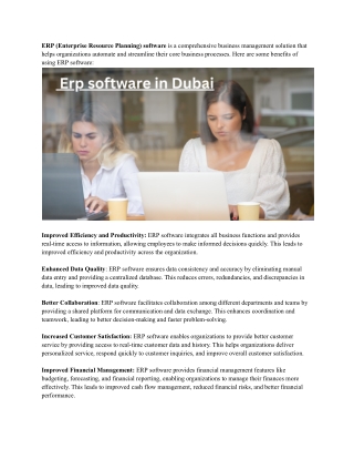 Erp software in Dubai