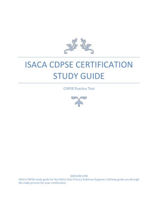 ISACA CDPSE Certification Study Guide