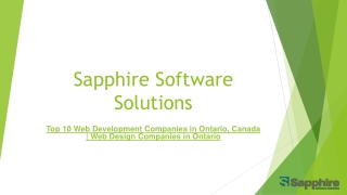 Web Development Companies in Ontario, Canada