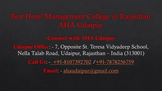 Best Hotel management College in Rajasthan