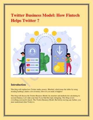 Twitter Business Model-How Fintech Helps Twitter