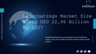 Nanocoatings Market Size, Share, Industry Growth, Trend, Business Opportunities,