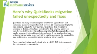 Here's why QuickBooks migration failed unexpectedly and fixes