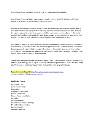 Carrier Screening Market