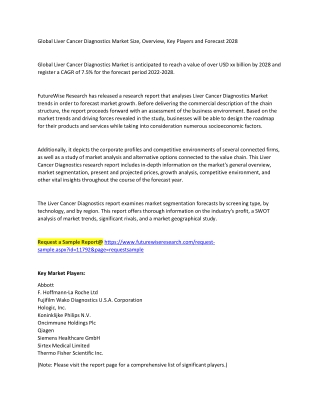 Liver Cancer Diagnostics Market