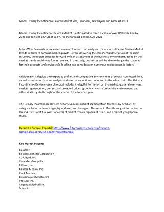 Urinary Incontinence Devices Market