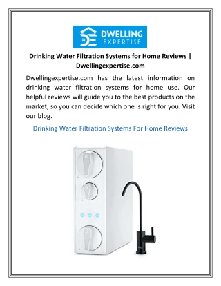 Drinking Water Filtration Systems for Home Reviews | Dwellingexpertise.com