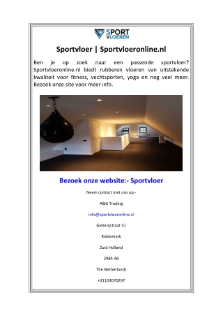 Sportvloer  Sportvloeronline.nl