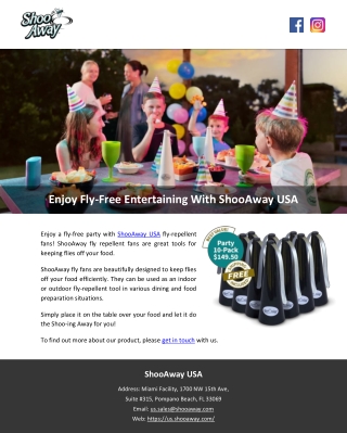 Enjoy Fly-Free Entertaining With ShooAway USA
