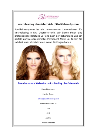 microblading oberösterreich Starlifebeauty.com