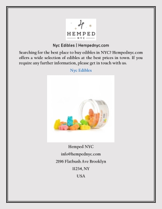 Nyc Edibles Hempednyc.com