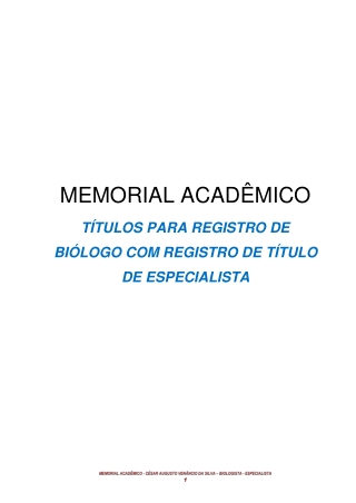 PRT 27.673.136 MEMORIAL ACADÊMICO PARA REGISTRO DE BIÓLOGO 02 01 2023