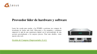 Proveedor líder de hardware y software