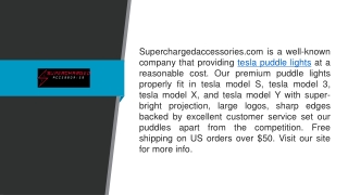 Tesla Puddle Lights Superchargedaccessories.com