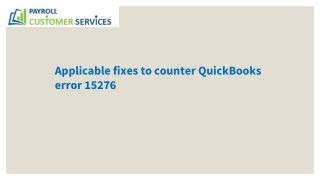 Easy way to fix QuickBooks error 15276