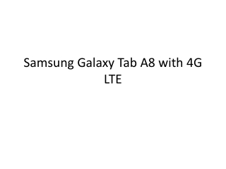 Samsung Galaxy Tab A8 with 4G LTE