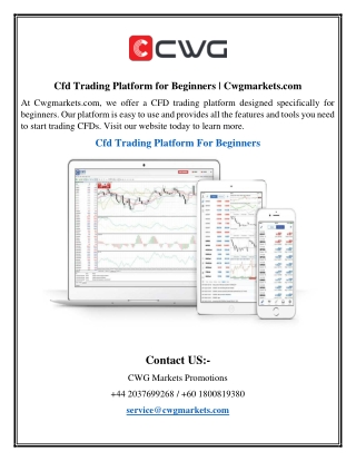 Cfd Trading Platform for Beginners | Cwgmarkets.com