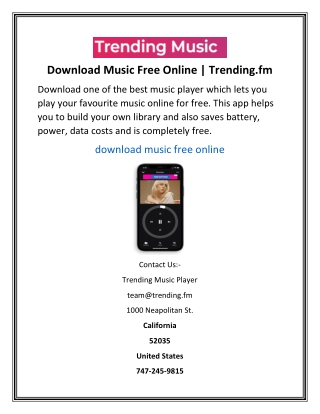 Download Music Free Online | Trending.fm