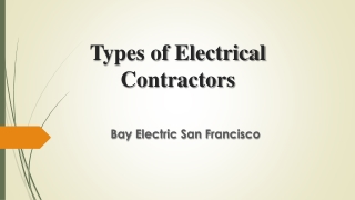 Types of Electrical Contractors