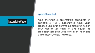 optométriste hull Laboratoirevisuel.ca