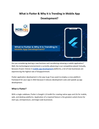 What is Flutter & Why it is Trending in Mobile App Development_