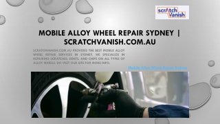 Mobile Alloy Wheel Repair Sydney | Scratchvanish.com.au