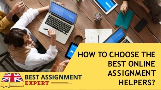 How to Choose the Best Online Assignment Helpers