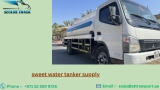 sweet water tanker supply