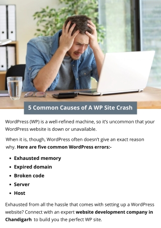 5 Common Causes of A WP Site Crash