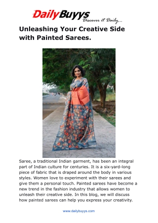 Unleashing Your Creative Side with Painted Sarees