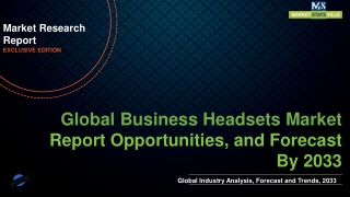 Business Headsets Market Worth US$ 2793.80 million by 2033