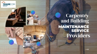 Carpentry and Building Maintenance Service Providers