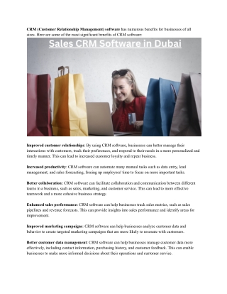 Sales CRM Software in Dubai
