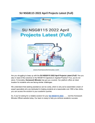 SU NSG8115 2022 April Projects Latest (Full)
