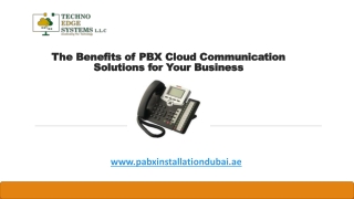 The Benefits of PBX Cloud Communication Solutions for Your Business