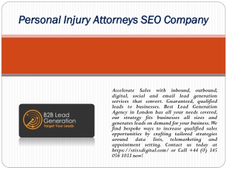 Personal Injury Attorneys SEO Company