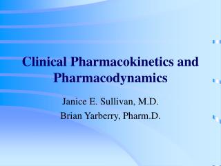 clinical pharmacokinetics and pharmacodynamics torrent