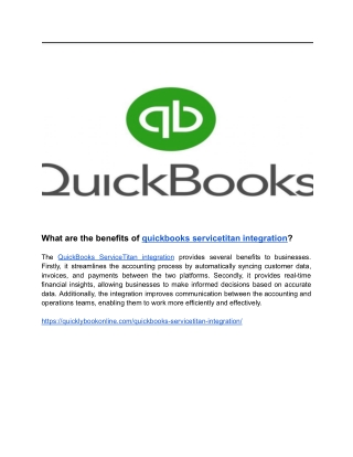 What are the benefits of quickbooks servicetitan integration_