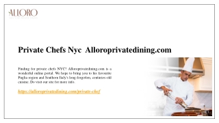 Private Chefs Nyc  Alloroprivatedining.com