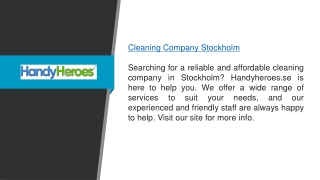 Cleaning Company Stockholm  Handyheroes.se