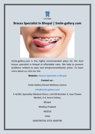 Braces Specialist In Bhopal  Smile-gallery