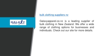 Bulk Clothing Suppliers Nz  Galaxyapparel.co.nz